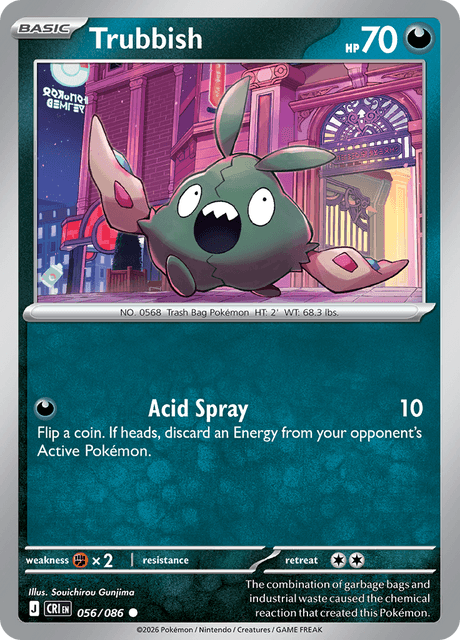 Crabrawler 056/086 Chaos Rising Common Pokemon Card