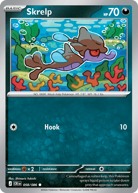 Stunky 058/086 Chaos Rising Common Pokemon Card