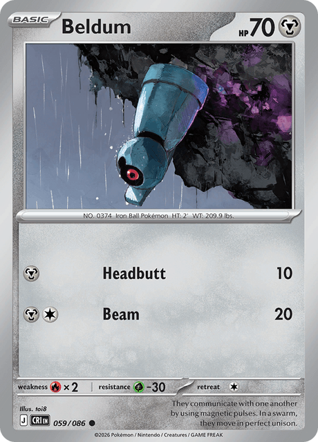 Skuntank 059/086 Chaos Rising Common Pokemon Card