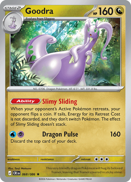 Goodra 068/086 Holo Pokemon Card
