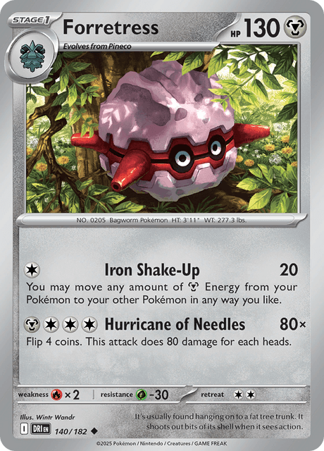 Forretress 140/182 Destined Rivals Common Pokemon Card