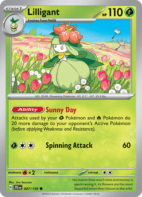 Lilligant 007/159 Journey Together Reverse Holo Pokemon Card