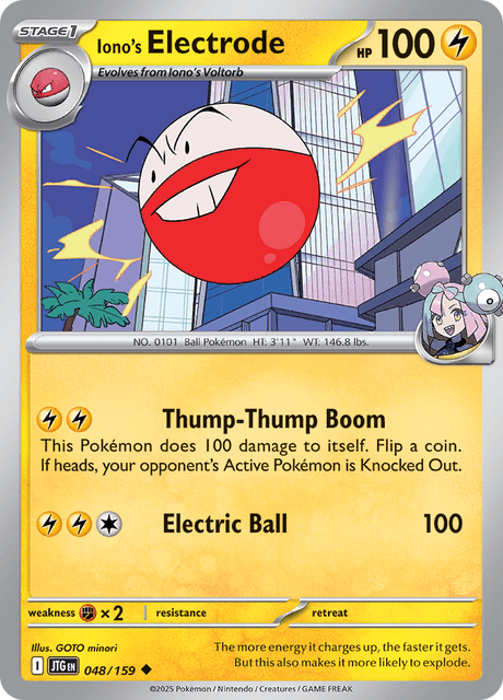 Iono's Electrode 048/159 Journey Together Common Pokemon Card