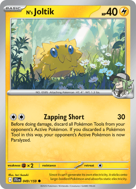 N's Joltik 049/159 Journey Together Common Pokemon Card