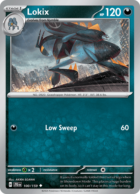 Lokix 100/159 Journey Together Common Pokemon Card