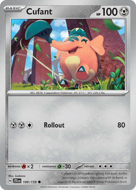 Cufant 109/159 Journey Together Common Pokemon Card