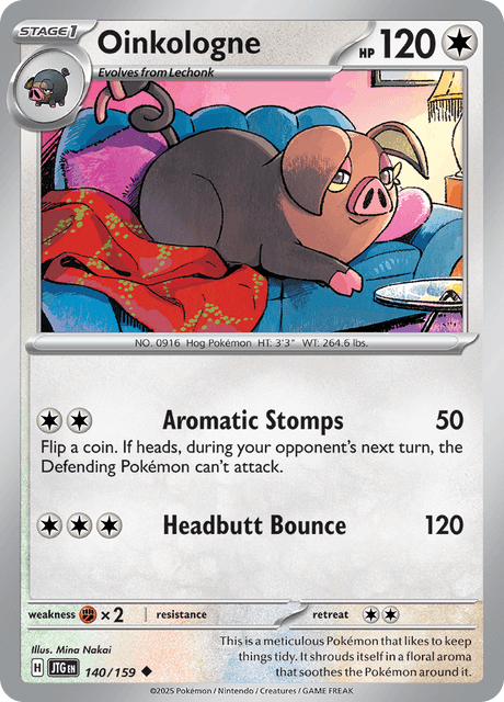 Oinkologne 140/159 Journey Together Reverse Holo Pokemon Card