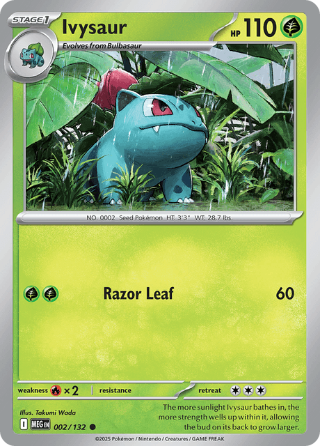 Ivysaur 002/132 Mega Evolution Common Pokemon Card
