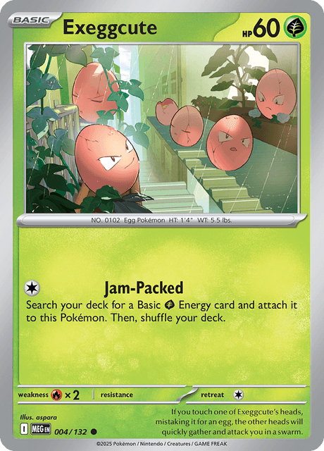 Exeggcute 004/132 Mega Evolution Common Pokemon Card