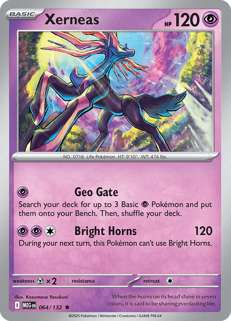 Xerneas 064/132 Holo Pokemon Card