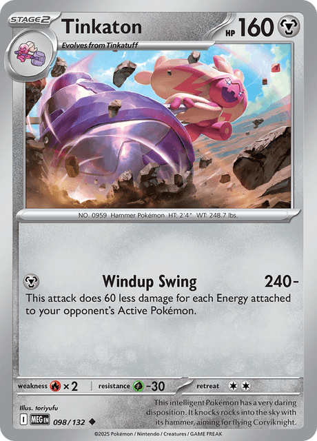 Tinkaton 098/132 Mega Evolution Common Pokemon Card