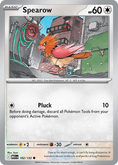 Spearow 102/132 Mega Evolution Common Pokemon Card