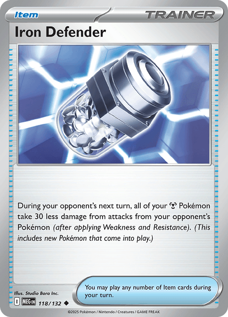 Iron Defender 118/132 Mega Evolution Common Pokemon Card