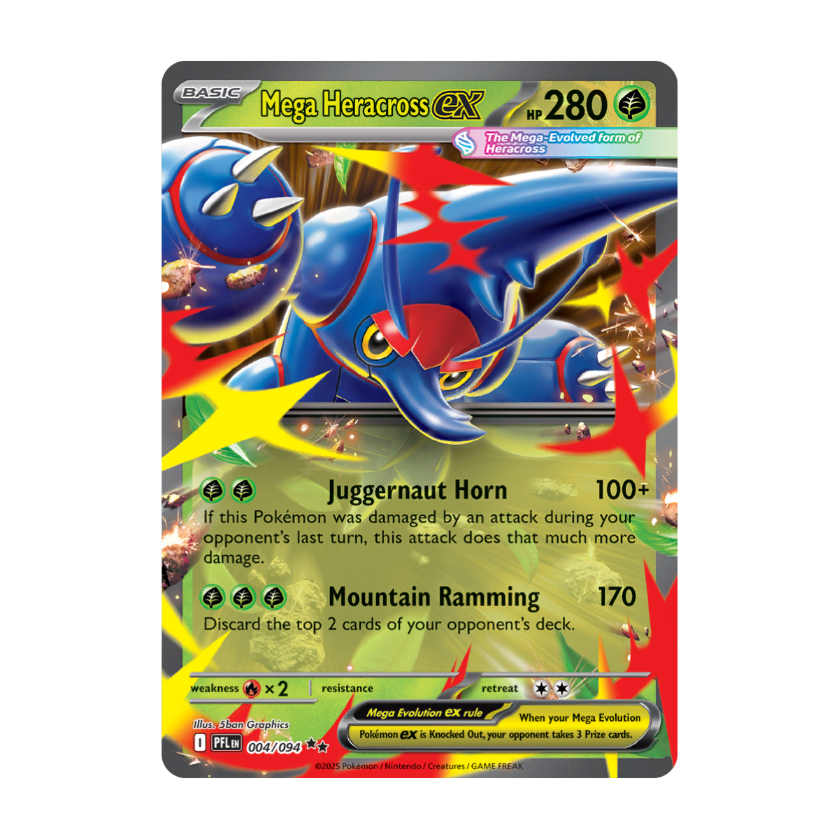 Mega Heracross EX - 004/094 - Phantasmal Flames - Pokémon Single Card