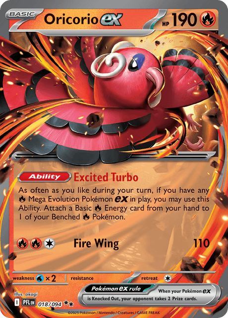Armarouge / Oricorio ex 018/094 Phantasmal Flames Double Rare Pokemon Card