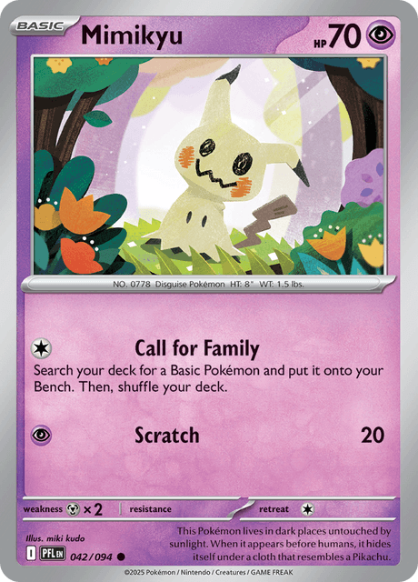 Mimikyu 042/094 Phantasmal Flames Common Pokemon Card