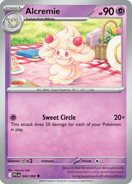 Alcremie 044/094 Phantasmal Flames Common Pokemon Card