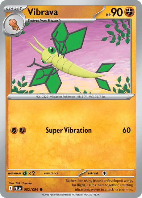 Vibrava 052/094 Phantasmal Flames Common Pokemon Card