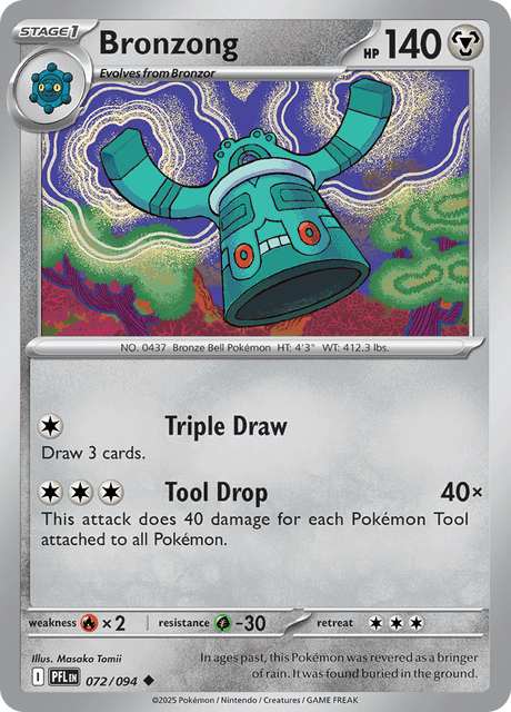 Bronzong 072/094 Phantasmal Flames Common Pokemon Card