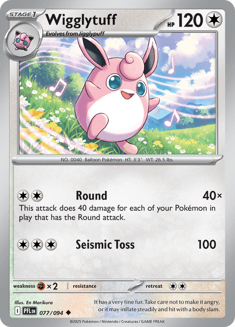 Wigglytuff 077/094 Phantasmal Flames Common Pokemon Card