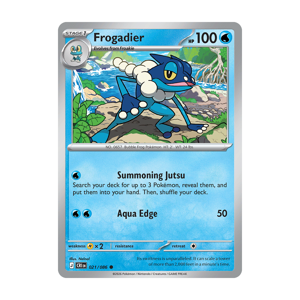 Frogadier - 021/086 - Chaos Rising - Pokémon Single Card