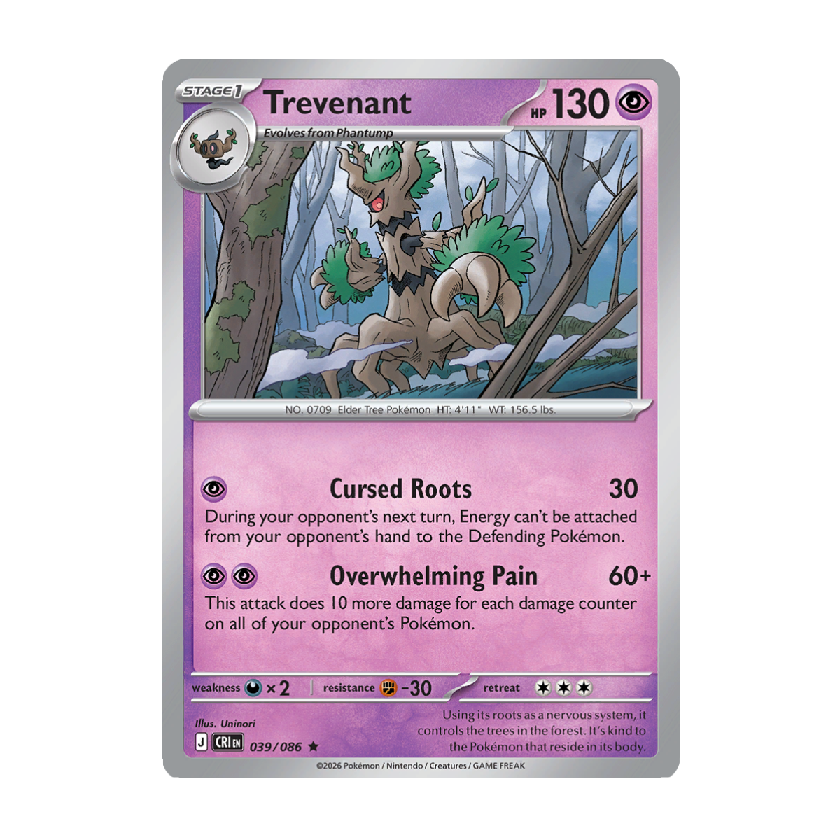 Trevenant - 039/086 - Chaos Rising - Pokémon Single Card