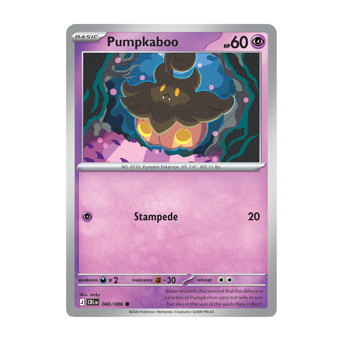 Pumpkaboo - 040/086 - Chaos Rising - Pokémon Single Card