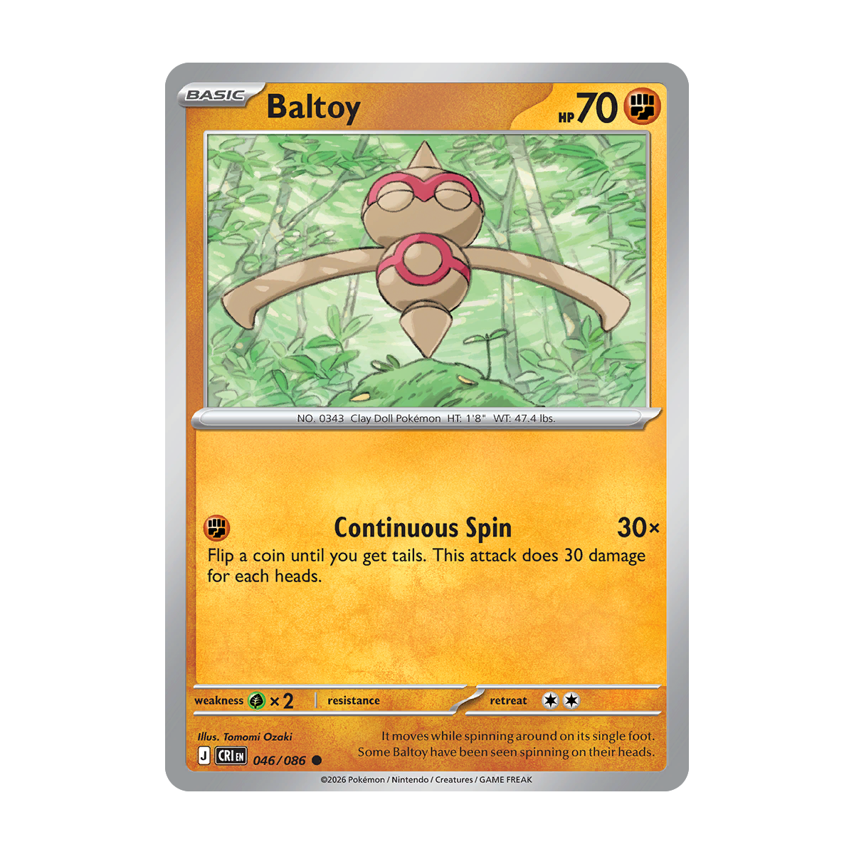 Baltoy - 046/086 - Chaos Rising - Pokémon Single Card