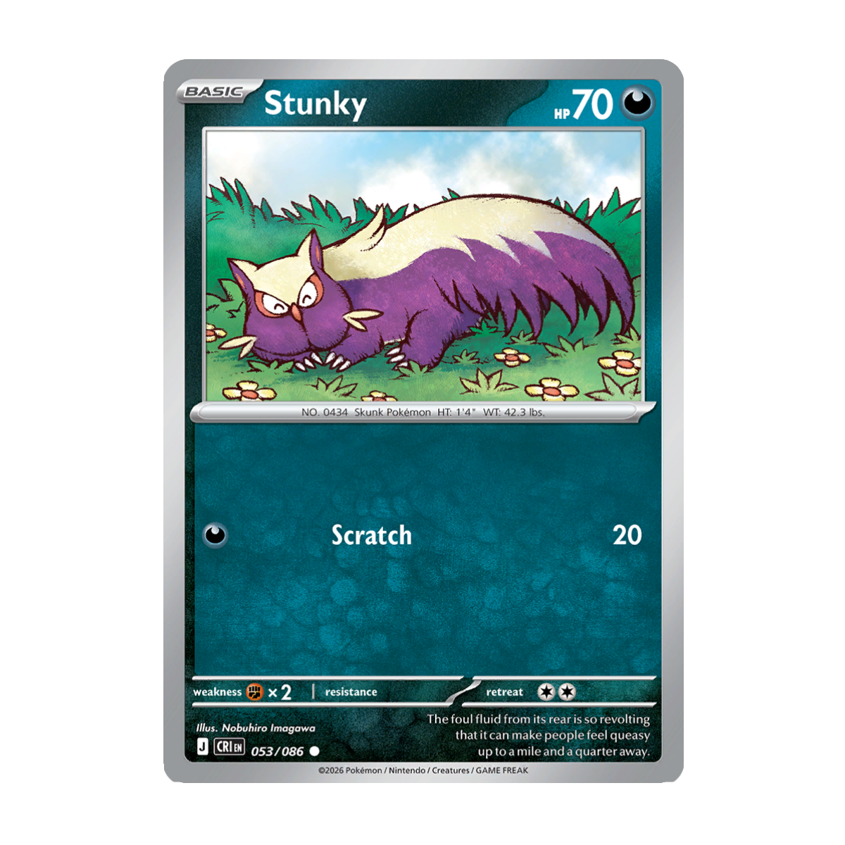 Stunky - 053/086 - Chaos Rising - Pokémon Single Card