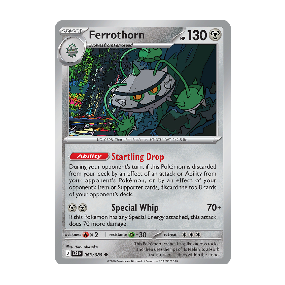 Ferrothorn - 063/086 - Chaos Rising - Pokémon Single Card