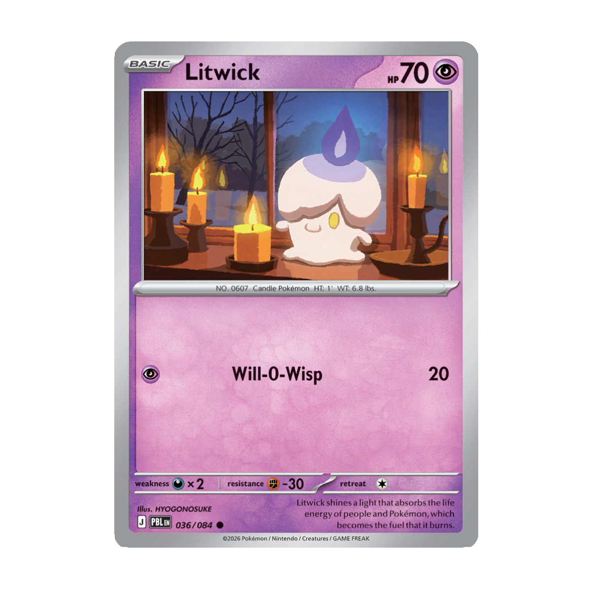 Litwick - 036/084 - Pitch Black - Pokémon Single Card