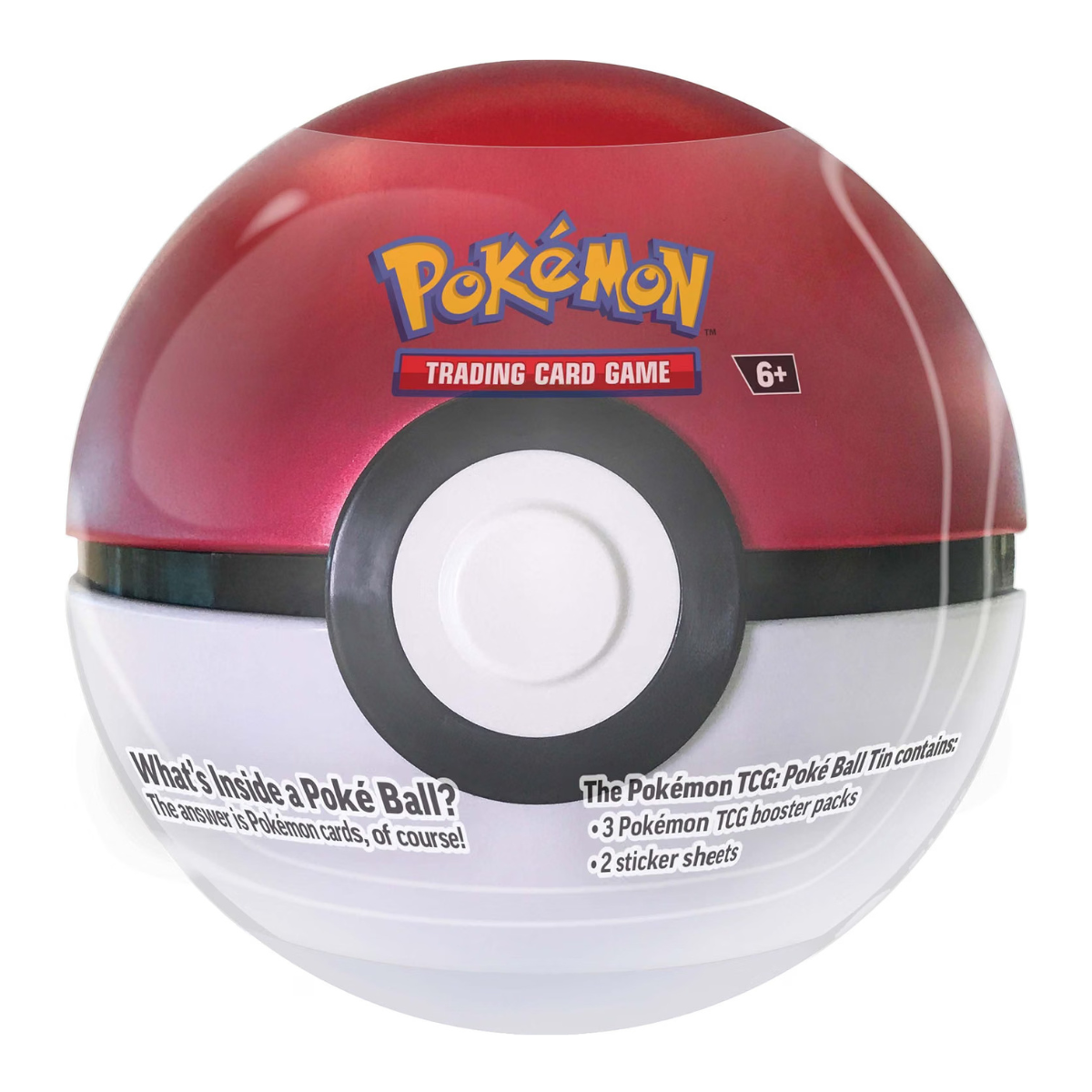 Pokemon TCG assorted Poke Ball tin 1 supplied at random includes 3 booster packs and 2 sticker sheets factory sealed