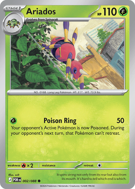 Ariados 002/088 Perfect Order Common Pokemon Card