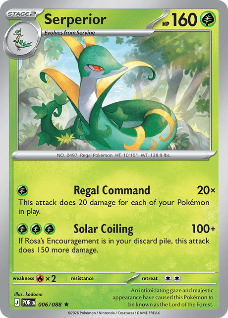 Serperior 006/088 Holo Pokemon Card