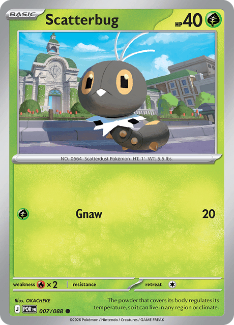 Scatterbug 007/088 Reverse Holo Pokemon Card