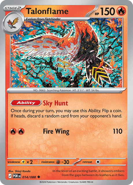 Talonflame 014/088 Perfect Order Common Pokemon Card