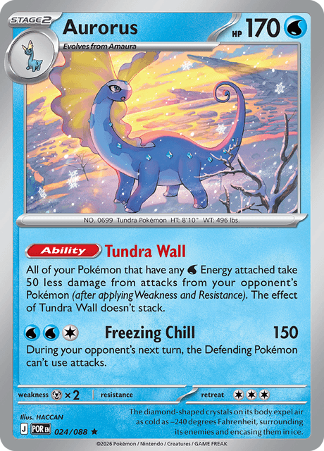 Aurorus 024/088 Holo Pokemon Card