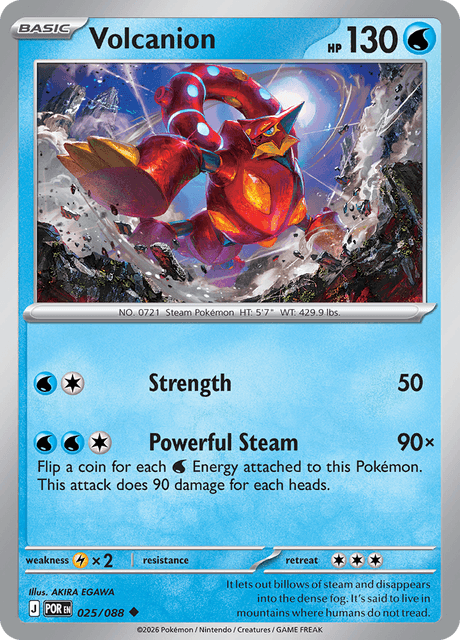 Volcanion 025/088 Perfect Order Common Pokemon Card