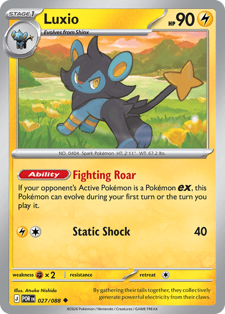 Luxio 027/088 Perfect Order Common Pokemon Card