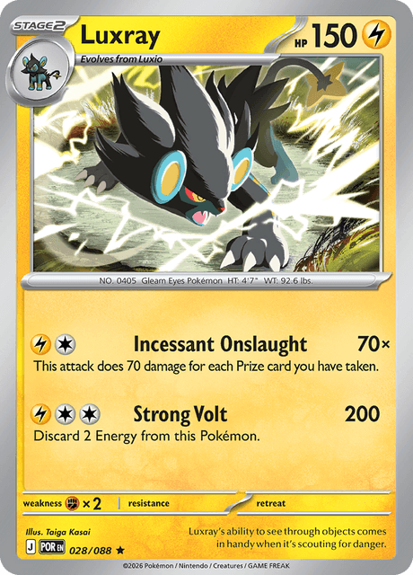 Luxray 028/088 Holo Pokemon Card