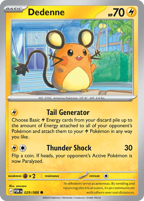 Dedenne 029/088 Perfect Order Common Pokemon Card