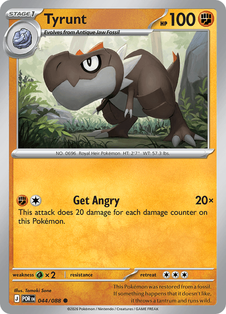 Tyrunt 044/088 Perfect Order Common Pokemon Card