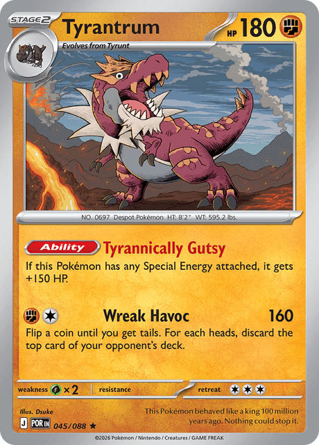 Tyrantrum 045/088 Holo Pokemon Card