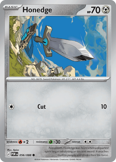 Honedge 056/088 Perfect Order Common Pokemon Card