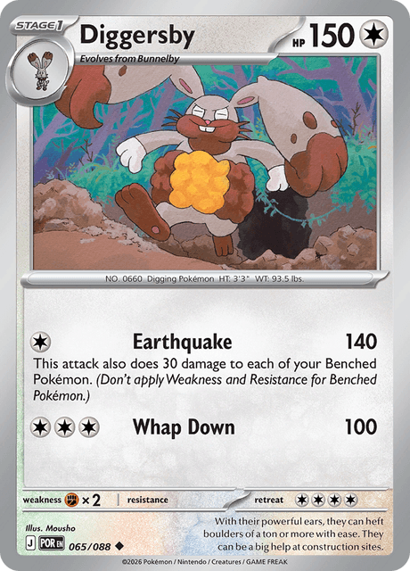 Diggersby 065/088 Perfect Order Common Pokemon Card