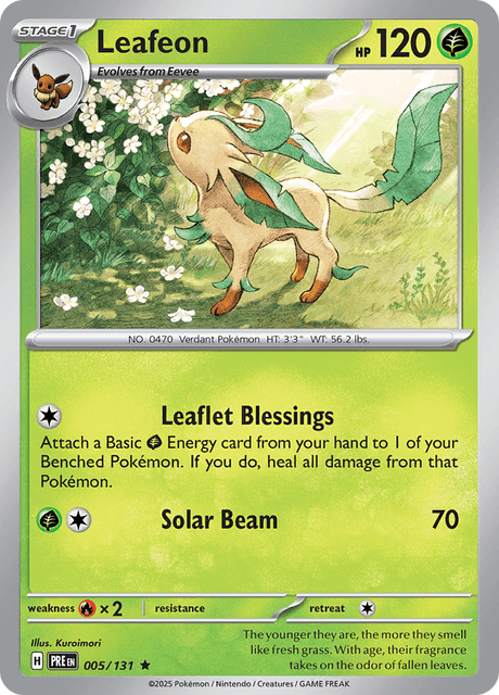 Leafeon 005/131 Holo Pokemon Card