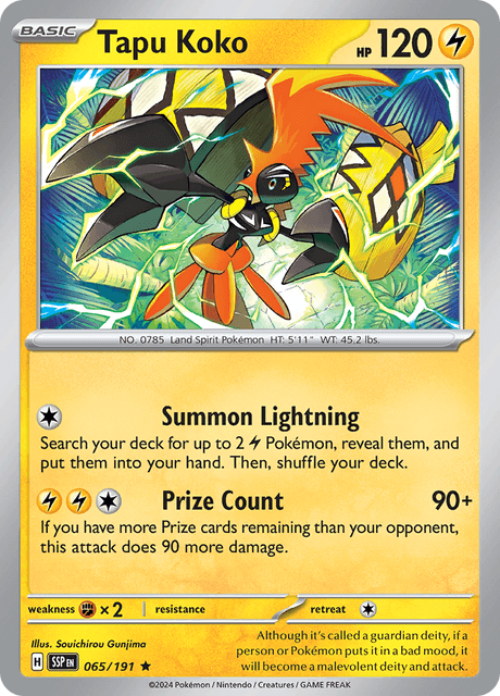 Tapu Koko 065/191 Holo Pokemon Card