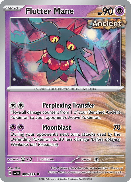 Flutter Mane 096/191 Surging Sparks Common Pokemon Card