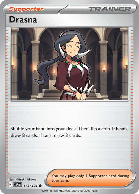 Drasna 173/191 Surging Sparks Reverse Holo Pokemon Card